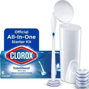 Clorox ToiletWand Toilet Cleaning System with Wand, Caddy, and 6 Refill Heads Clorox ToiletWand Toilet Cleaning System with Wand, Caddy, and 6 Refill Heads