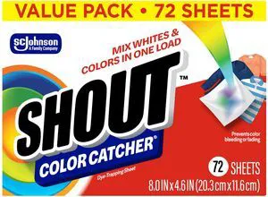 Shout Color Catcher Dye-Trapping Laundry Sheets, 72 Count, 1-Pack Shout Color Catcher Dye-Trapping Laundry Sheets, 72 Count, 1-Pack