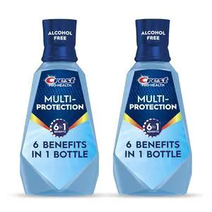 Crest Pro Health Multi-Protection Mouthwash 1L 2 Pack, Alcohol Free, Fluoride, Enamel Repair, Breath Freshener, Anti Cavity, Bad Breath Treatment for Adults, with CPC Crest Pro Health Multi-Protection Mouthwash 1L 2 Pack, Alcohol Free, Fluoride, Enamel Repair, Breath Freshener, Anti Cavity, Bad Breath Treatment for Adults, with CPC