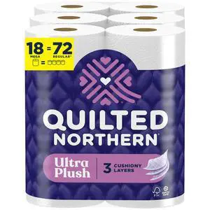 Quilted Northern Ultra Plush 18 Mega Rolls Bath Tissue Quilted Northern Ultra Plush 18 Mega Rolls Bath Tissue