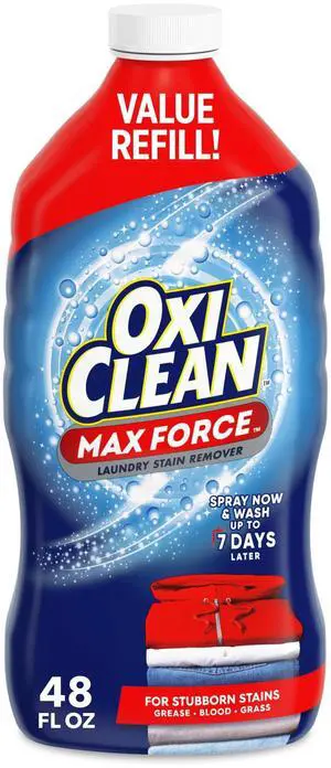OxiClean Max Force Laundry Stain Remover Spray Refill, 48 fl oz OxiClean Max Force Laundry Stain Remover Spray Refill, 48 fl oz