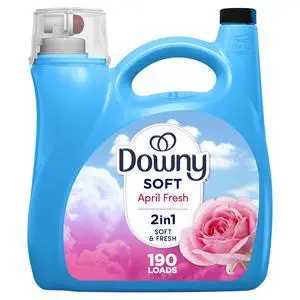 Downy April Fresh 2-in-1 Liquid Fabric Softener, 140 Fl Oz, 190 Loads, Fresh & Soft Downy April Fresh 2-in-1 Liquid Fabric Softener, 140 Fl Oz, 190 Loads, Fresh & Soft