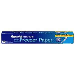 Reynolds Kitchens Plastic-Coated Freezer Paper, Built-In Cutter, 50 Sq Ft Reynolds Kitchens Plastic-Coated Freezer Paper, Built-In Cutter, 50 Sq Ft