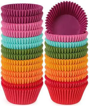 Caperci Rainbow Standard Cupcake Liners Bright Colorful Muffin Baking Cups 350 Count, Unflavored, Upgraded, Food-Grade Greaseproof Paper Caperci Rainbow Standard Cupcake Liners Bright Colorful Muffin Baking Cups 350 Count, Unflavored, Upgraded, Food-Grade Greaseproof Paper