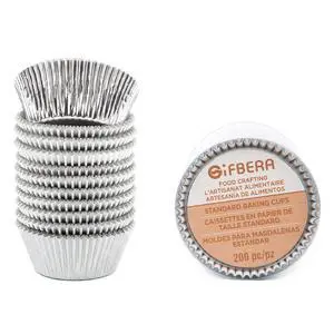 Gifbera Standard Silver Foil Cupcake Liners, 200Count Gifbera Standard Silver Foil Cupcake Liners, 200Count