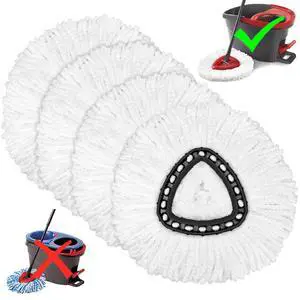 O-Ceda Easy Wrin Spin System Mop Head Replacement, 4 Pack, Microfiber Refill O-Ceda Easy Wrin Spin System Mop Head Replacement, 4 Pack, Microfiber Refill