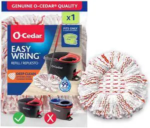 O-Cedar EasyWring Deep Clean Refill (1 Pack) - Microfiber Mop Refill Compatible with O-Cedar EasyWring Spin Mop and Bucket System O-Cedar EasyWring Deep Clean Refill (1 Pack) - Microfiber Mop Refill Compatible with O-Cedar EasyWring Spin Mop and Bucket System