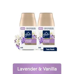 Glade Automatic Spray Refills Lavender & Vanilla Air Freshener Infused with Essential Oils 6.2 oz 2 Count Glade Automatic Spray Refills Lavender & Vanilla Air Freshener Infused with Essential Oils 6.2 oz 2 Count