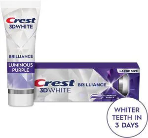 Crest 3D White Brilliance Luminous Purple Teeth Whitening Toothpaste, 4.6oz Crest 3D White Brilliance Luminous Purple Teeth Whitening Toothpaste, 4.6oz
