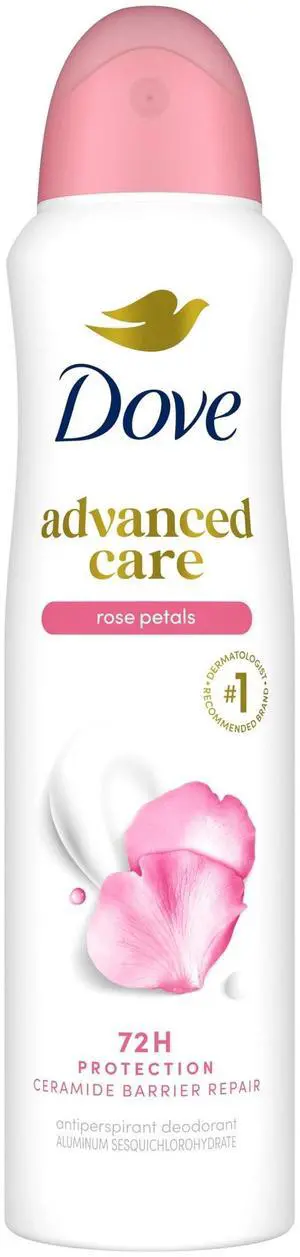 Dove Advanced Care Antiperspirant Deodorant Spray for After Shave Care, Rose Petals, 72-Hour, Soft Underarms, 3.8oz Dove Advanced Care Antiperspirant Deodorant Spray for After Shave Care, Rose Petals, 72-Hour, Soft Underarms, 3.8oz