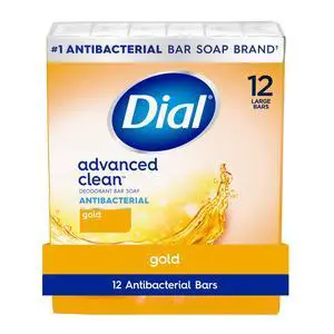 Dial Gold Antibacterial Deodorant Bar Soap, Advanced Clean Deep Cleanse, 4 oz, 12 Bars Dial Gold Antibacterial Deodorant Bar Soap, Advanced Clean Deep Cleanse, 4 oz, 12 Bars