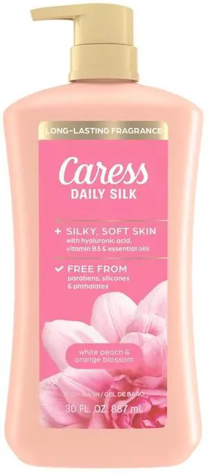 Caress Daily Silk Moisturizing Body Wash with Hyaluronic Acid and Vitamin B3, 30 oz Caress Daily Silk Moisturizing Body Wash with Hyaluronic Acid and Vitamin B3, 30 oz
