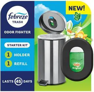 Febreze Trash Odor Fighter, Gain Original Scent, 1 Holder + 1 Refill Febreze Trash Odor Fighter, Gain Original Scent, 1 Holder + 1 Refill
