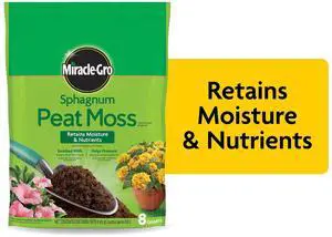Miracle-Gro Sphagnum Peat Moss 8 qt. for Containers and In-Ground Miracle-Gro Sphagnum Peat Moss 8 qt. for Containers and In-Ground