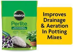 Miracle-Gro Perlite, 8 qt., Improves Drainage and Aeration in Potting Mixes Miracle-Gro Perlite, 8 qt., Improves Drainage and Aeration in Potting Mixes