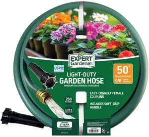 Expert Gardener Light Duty Garden Hose, 5/8-Inch x 50-Foot Expert Gardener Light Duty Garden Hose, 5/8-Inch x 50-Foot