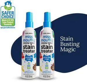 Miss Mouth's Messy Eater Stain Treater Spray 4 fl oz, 2 pk Baby & Kids Stain Remover for Food, Grease, Coffee & More Gentle on Laundry, Fabric & Underwear Newborn & Baby Essentials Miss Mouth's Messy Eater Stain Treater Spray 4 fl oz, 2 pk Baby & Kids Stain Remover for Food, Grease, Coffee & More Gentle on Laundry, Fabric & Underwear Newborn & Baby Essentials