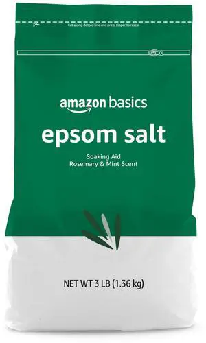 Basics Epsom Salt Soaking Aid, Soothing Rosemary & Mint Scent, 3 Pound (Pack of 1) (Previously Solimo) Basics Epsom Salt Soaking Aid, Soothing Rosemary & Mint Scent, 3 Pound (Pack of 1) (Previously Solimo)