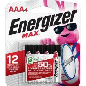 Energizer MAX Triple A Alkaline Batteries (4 Pack) Energizer MAX Triple A Alkaline Batteries (4 Pack)