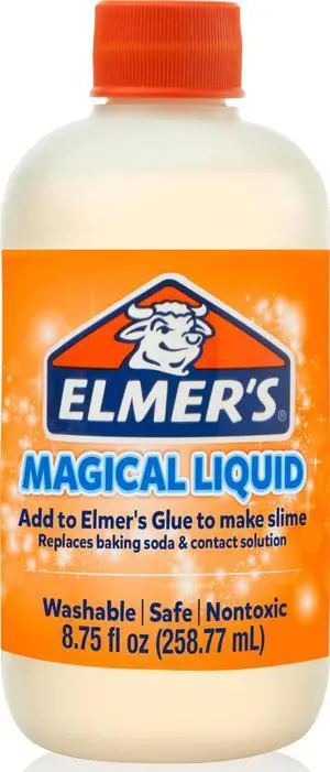 Elmer's Magical Liquid Slime Activator Solution, Updated Formula for Double Slime Output, 8.75 fl oz, Safe, Washable, Kids Activity, Arts & Crafts, #1 Teacher Brand Elmer's Magical Liquid Slime Activator Solution, Updated Formula for Double Slime Output, 8.75 fl oz, Safe, Washable, Kids Activity, Arts & Crafts, #1 Teacher Brand