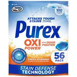 Purex Advanced Oxi with Odor Fighter Laundry Detergent Pacs, 56 Count Purex Advanced Oxi with Odor Fighter Laundry Detergent Pacs, 56 Count