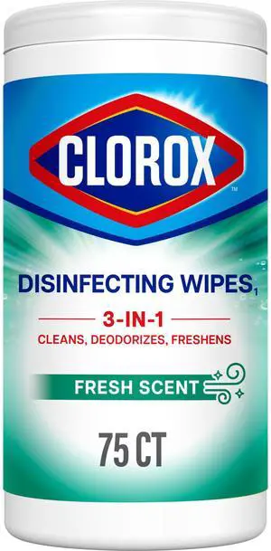 Clorox Disinfecting Wipes 75 Count, Bleach Free, Fresh Scent, Back to School (Pack May Vary) Clorox Disinfecting Wipes 75 Count, Bleach Free, Fresh Scent, Back to School (Pack May Vary)
