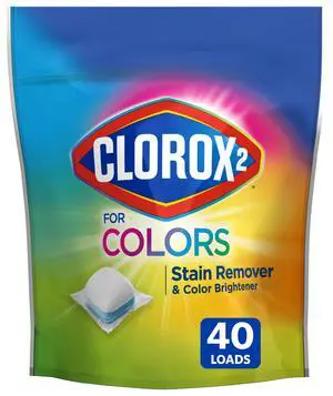 Clorox 2 Laundry Stain Remover and Color Booster Pack, 40 Count Clorox 2 Laundry Stain Remover and Color Booster Pack, 40 Count