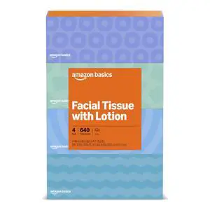 Basics Facial Tissue, 2-Ply, 640 Count (4 Packs of 160) Basics Facial Tissue, 2-Ply, 640 Count (4 Packs of 160)