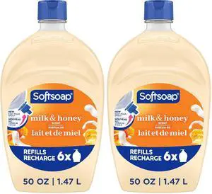 Softsoap Milk & Honey Scented Liquid Hand Soap Refill, 50 Ounce (Pack of 2) Softsoap Milk & Honey Scented Liquid Hand Soap Refill, 50 Ounce (Pack of 2)