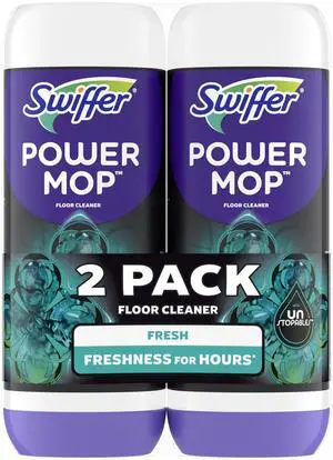Swiffer PowerMop Floor Cleaning Solution, Unstopables Fresh Scent, PowerMop Refills, 25.3 fl oz, 2 Pack Swiffer PowerMop Floor Cleaning Solution, Unstopables Fresh Scent, PowerMop Refills, 25.3 fl oz, 2 Pack
