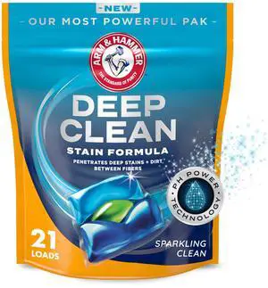 ARM & HAMMER Deep Clean Stain Formula Laundry Detergent Paks, 21 Count ARM & HAMMER Deep Clean Stain Formula Laundry Detergent Paks, 21 Count