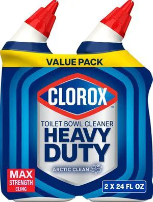 Clorox Arctic Clean Heavy-Duty Toilet Bowl Cleaner Gel, Bleach-Free Stain Remover, Kills 99.9% of Germs, 24oz, Pack of 2 Clorox Arctic Clean Heavy-Duty Toilet Bowl Cleaner Gel, Bleach-Free Stain Remover, Kills 99.9% of Germs, 24oz, Pack of 2