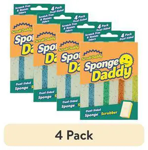 Scrub Daddy Sponge Daddy Non-Scratch Sponges, 4 Pack Scrub Daddy Sponge Daddy Non-Scratch Sponges, 4 Pack