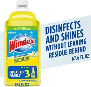 Windex Multi-Surface Disinfectant Cleaner Refill, Citrus Fresh, 67.6fl oz Windex Multi-Surface Disinfectant Cleaner Refill, Citrus Fresh, 67.6fl oz