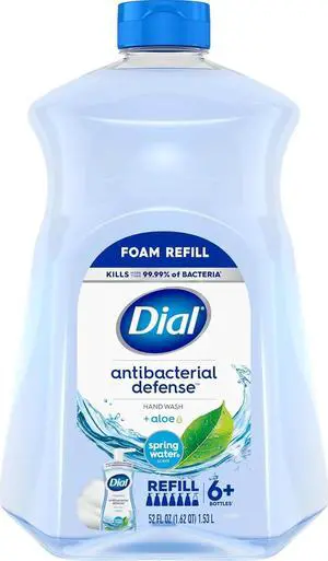 Dial Antibacterial Defense Foaming Hand Soap Refill 52 Fl Oz Spring Water Dial Antibacterial Defense Foaming Hand Soap Refill 52 Fl Oz Spring Water