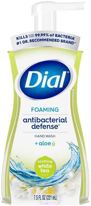 Dial Antibacterial Foaming Hand Wash, Soothing White Tea, 7.5fl oz Dial Antibacterial Foaming Hand Wash, Soothing White Tea, 7.5fl oz