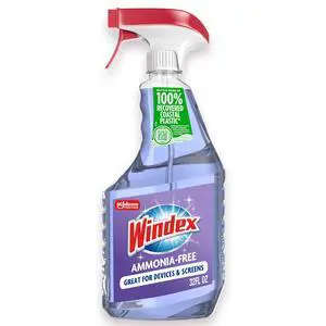 Windex Glass and Window Cleaner Spray Bottle, 32fl oz, Ammonia Free, Crystal Rain Scent, Packaging Designed to Prevent Leakage and Breaking Windex Glass and Window Cleaner Spray Bottle, 32fl oz, Ammonia Free, Crystal Rain Scent, Packaging Designed to Prevent Leakage and Breaking