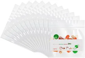 Urekt 120 Pack Pill Pouch Bags, 6 Mil BPA Free Reusable, 3 x 2.75 Inch, Write on Label Clear Ziplock Seal Waterproof, AM PM Pill Baggies for Medicine Organizer Urekt 120 Pack Pill Pouch Bags, 6 Mil BPA Free Reusable, 3 x 2.75 Inch, Write on Label Clear Ziplock Seal Waterproof, AM PM Pill Baggies for Medicine Organizer