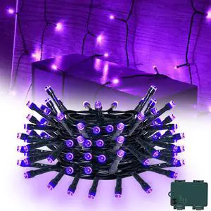 Cshare Purple String Lights 16.4ft 50LED, Battery Operated with Timer, Waterproof, Halloween Decoration for Indoor Outdoor, Party Patio Garden Yard Pathway Cshare Purple String Lights 16.4ft 50LED, Battery Operated with Timer, Waterproof, Halloween Decoration for Indoor Outdoor, Party Patio Garden Yard Pathway