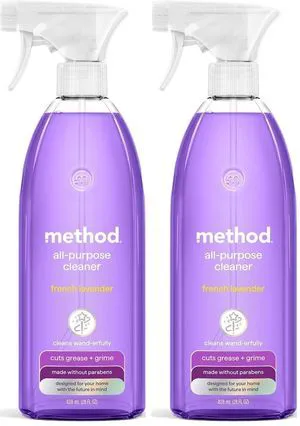 Method All-Purpose Cleaner Spray, French Lavender, 28 Fl Oz, Pack of 2 Method All-Purpose Cleaner Spray, French Lavender, 28 Fl Oz, Pack of 2