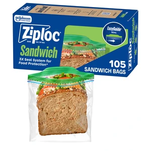 Ziploc Sandwich & Snack Bags, 105 Count, Easy Open & Close Food Storage Ziploc Sandwich & Snack Bags, 105 Count, Easy Open & Close Food Storage