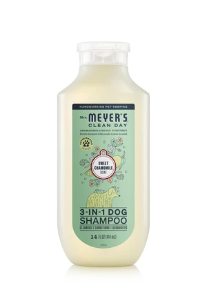 Mrs. Meyer's Clean Day 3-in-1 Dog Shampoo, Sweet Chamomile Scent, 14oz Mrs. Meyer's Clean Day 3-in-1 Dog Shampoo, Sweet Chamomile Scent, 14oz