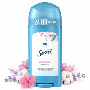 Secret Antiperspirant and Deodorant for Women, Wide Solid Stick, Powder Fresh, 24hr Sweat and Odor Protection, pH Balanced, 2.7 oz Secret Antiperspirant and Deodorant for Women, Wide Solid Stick, Powder Fresh, 24hr Sweat and Odor Protection, pH Balanced, 2.7 oz
