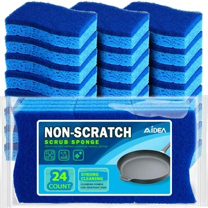 AIDEA Non Scratch Scrub Sponge 24 Count, Kitchen Sponges for Dishes AIDEA Non Scratch Scrub Sponge 24 Count, Kitchen Sponges for Dishes