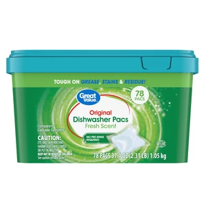 Great Value Automatic Dishwasher Pacs Fresh Scent 78 Count Great Value Automatic Dishwasher Pacs Fresh Scent 78 Count