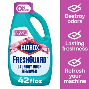 Clorox FreshGuard Laundry Odor Remover, Fresh Meadow, 0% Bleach, Color Safe, 42fl oz Clorox FreshGuard Laundry Odor Remover, Fresh Meadow, 0% Bleach, Color Safe, 42fl oz