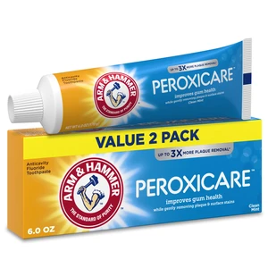 ARM & HAMMER Peroxicare Anti-Cavity Fluoride Toothpaste, Clean Mint, 6oz, 2Pack ARM & HAMMER Peroxicare Anti-Cavity Fluoride Toothpaste, Clean Mint, 6oz, 2Pack