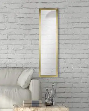 13x49 Gold Rectangle Large Wall Mirror for Bathroom or Living Room 13x49 Gold Rectangle Large Wall Mirror for Bathroom or Living Room