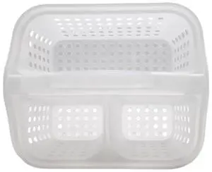 (2 pack) Mainstays Small Portable Shower Caddy Frost Plastic (2 pack) Mainstays Small Portable Shower Caddy Frost Plastic