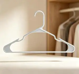 Plastic Notched Adult Clothes Hangers, Soft Silver, 50 Count Plastic Notched Adult Clothes Hangers, Soft Silver, 50 Count